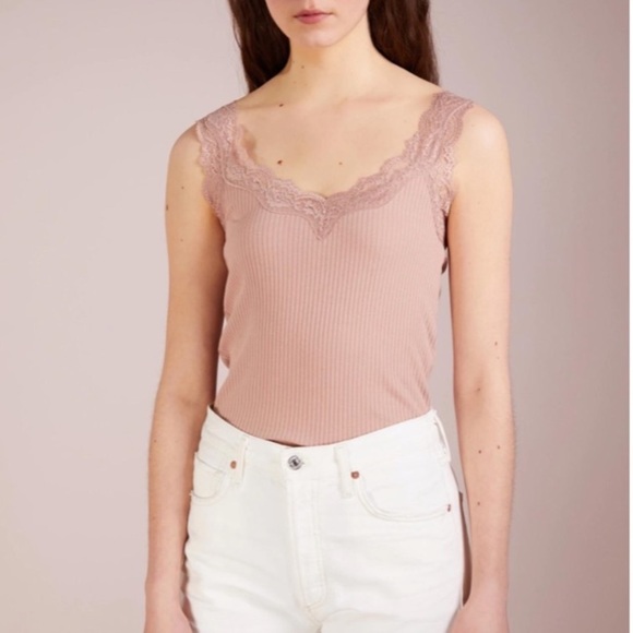 J. Crew Other - J.CREW Lace Trim Tank in Brown S